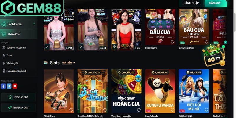 Giới Thiệu Gem88 - Thông Tin Thương Hiệu & Nền Tảng Gem88 cung cấp hàng trăm tựa game slot đa dạng